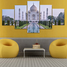 Load image into Gallery viewer, 5 pieces canvas painting HD print and poster Famous building Taj Mahal modular wall picure for living room art murals wall decor