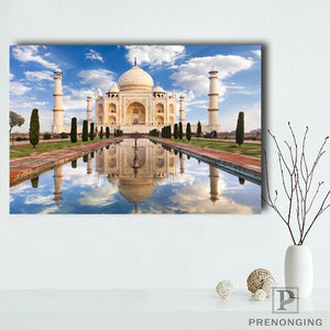 Custom Canvas Poster Taj Mahal  (1)_ Printing Posters Cloth Fabric Wall Art  Pictures For Living Room Decor#18-12-05-H-01-2