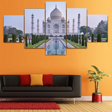 Load image into Gallery viewer, 5 pieces canvas painting HD print and poster Famous building Taj Mahal modular wall picure for living room art murals wall decor
